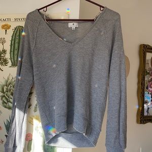 Socialite Grey waffle sweater